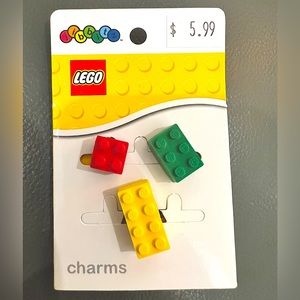 Collector’s Item!! SOLD OUT everywhere LEGO Brick pack Jibbitz charms 3 blocks
